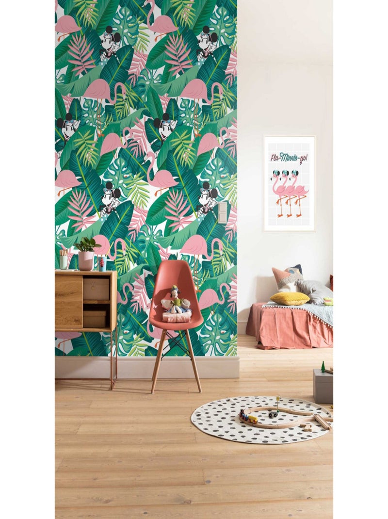 Papier peint intissé Foret Tropical de Minnie Mouse Disney 200 X 280 CM Multicolore - Kiabi