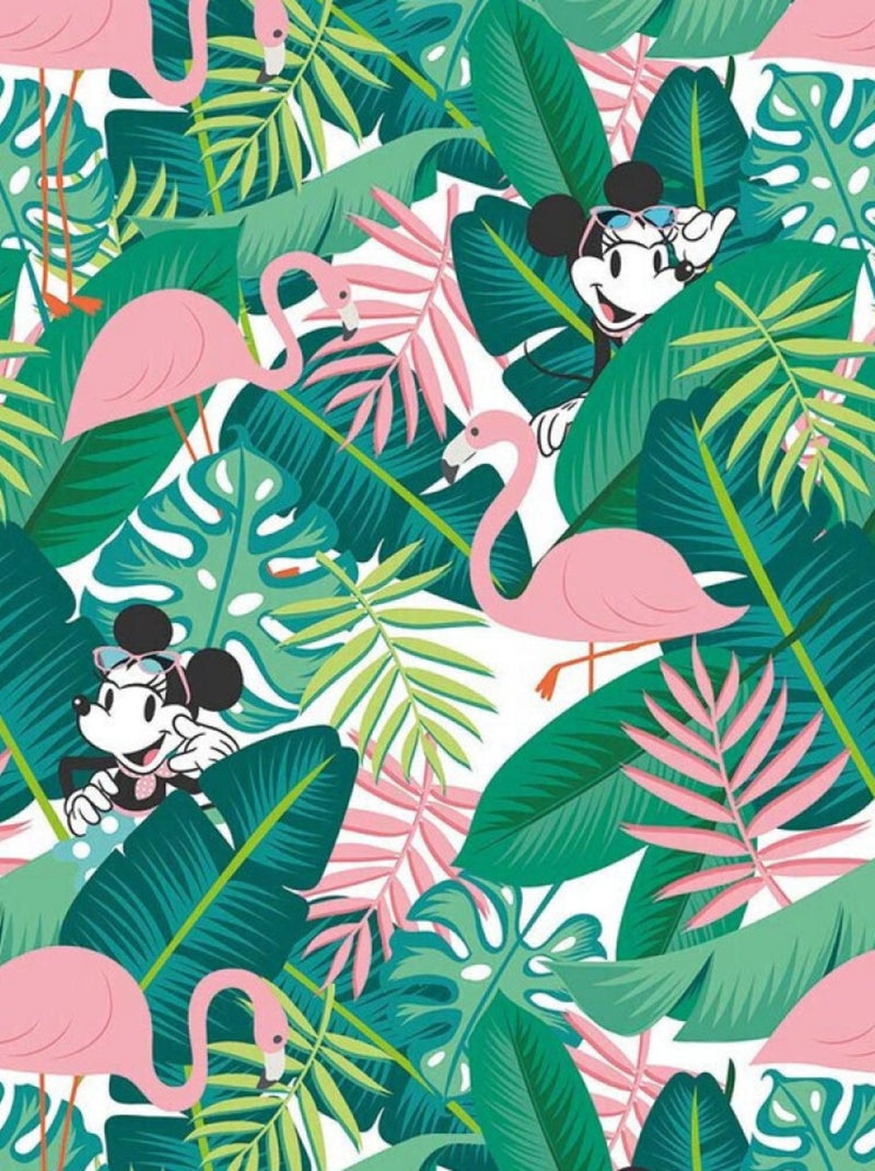 Papier peint intissé Foret Tropical de Minnie Mouse Disney 200 X 280 CM Multicolore - Kiabi