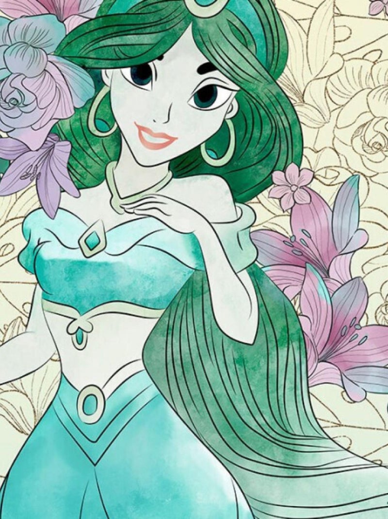 Papier Peint Intissé Jasmine pastel d'Aladdin de Disney 200 cm x 280 cm Multicolore - Kiabi