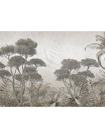 Papier peint intissé jungle monochrome 375 x 270 cm
