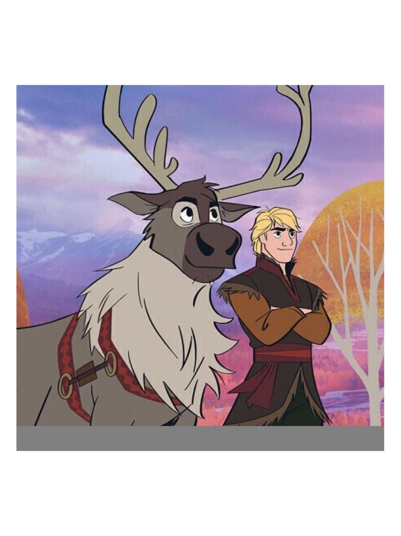 Papier Peint Intissé La Reine des Neiges Disney Forêt d'automne 400 cm x 280 cm Multicolore - Kiabi