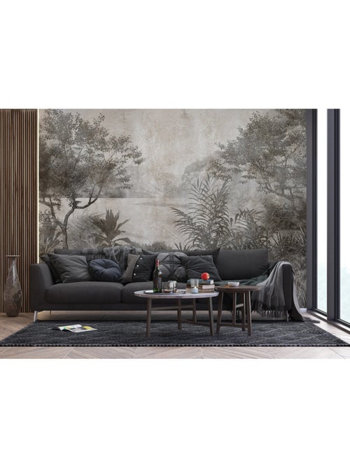 Papier peint intissé lac et végétation 375 x 270 cm - Kiabi