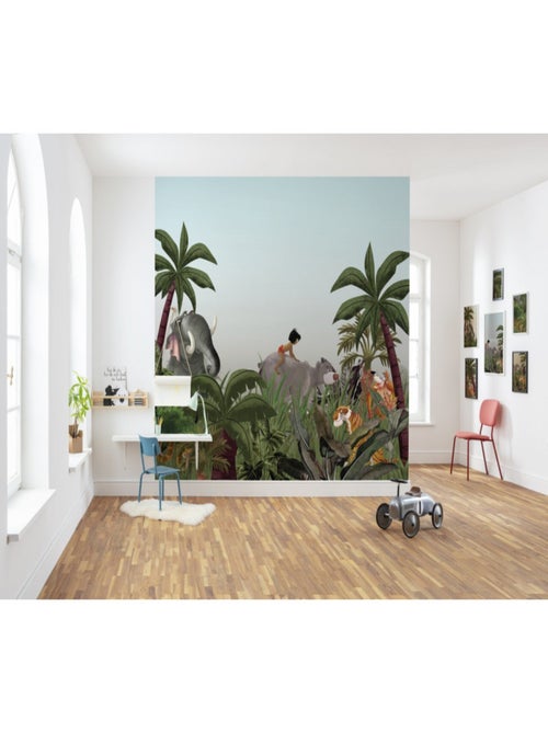 Papier Peint Intissé Le Livre de la Jungle Disney Mowgli et Baloo 300 cm x 280 cm - Kiabi
