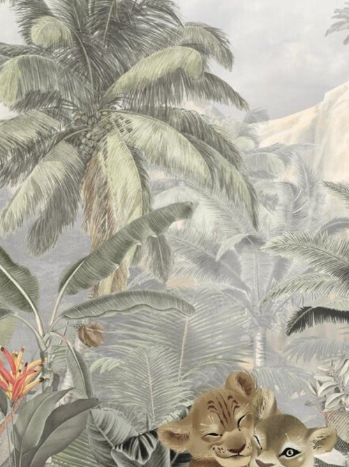 Papier Peint Intissé Le Roi Lion Disney Jungle 300 cm x 280 cm - Kiabi