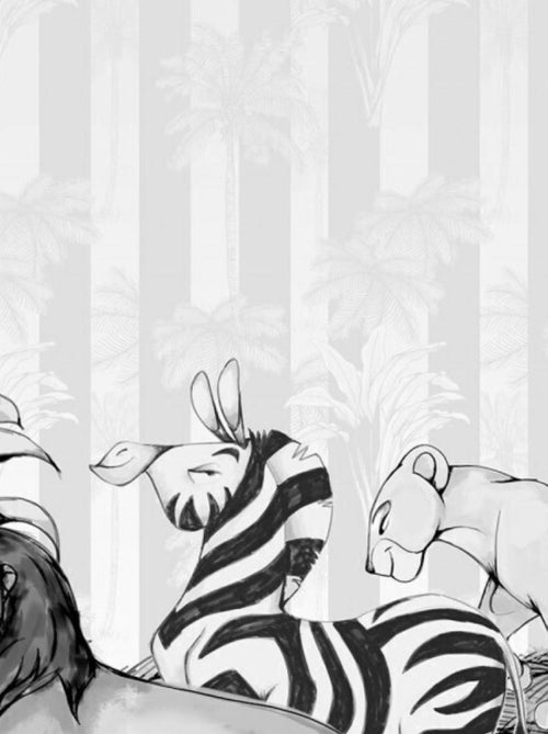 Papier Peint Intissé Le Roi Lion Disney monochrome 300 cm x 280 cm - Kiabi