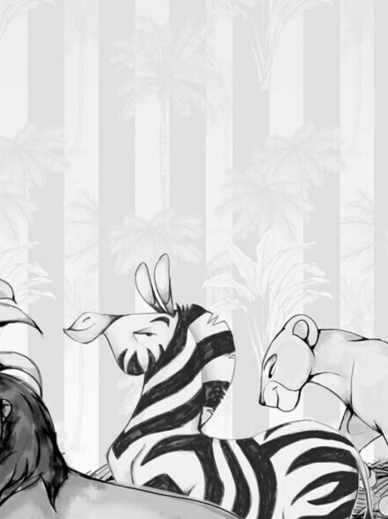 Papier Peint Intissé Le Roi Lion Disney monochrome 300 cm x 280 cm Multicolore - Kiabi