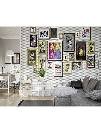 Papier Peint intissé panoramique Mickey Art Collection Disney vue dans des cadres 400X250CM