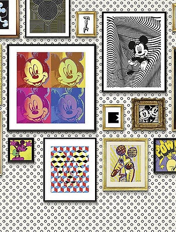 Papier Peint intissé panoramique Mickey Art Collection Disney vue dans des cadres 400X250CM