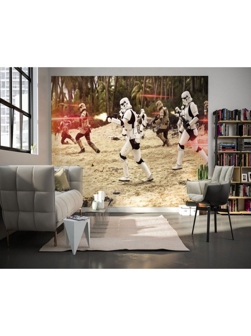 Papier Peint intissé panoramique Rogue One : La bataille impériale II - Star Wars 400X250CM Multicolore - Kiabi