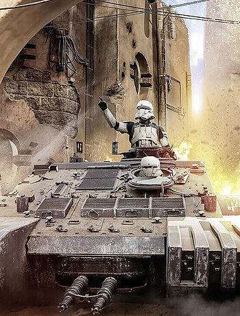 Papier Peint intissé panoramique Tanktrooper et stormtroopers à l'attaque - Star Wars 400X250CM