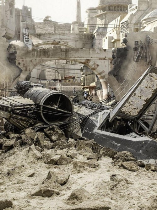 Papier Peint intissé panoramique X-Wing chasseur stellaire écrasé - Star Wars 400X250CM - Kiabi