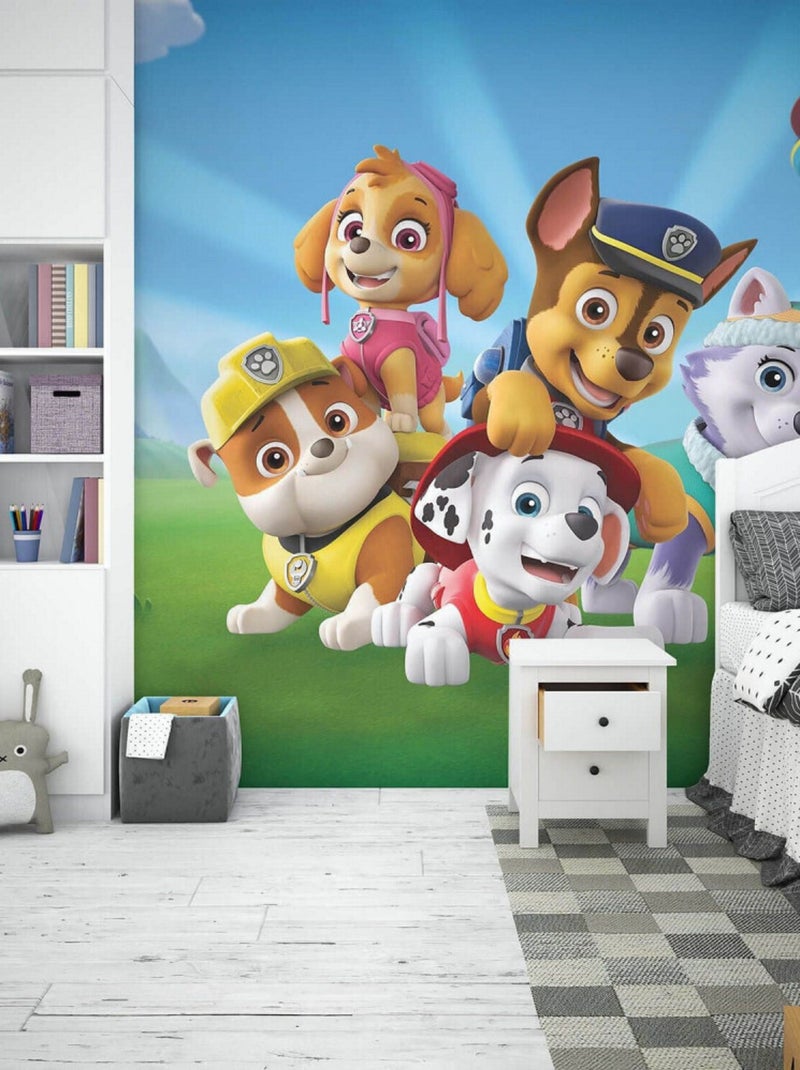 Papier peint intissé personnages Pat' Patrouille 180X202 CM Multicolore - Kiabi