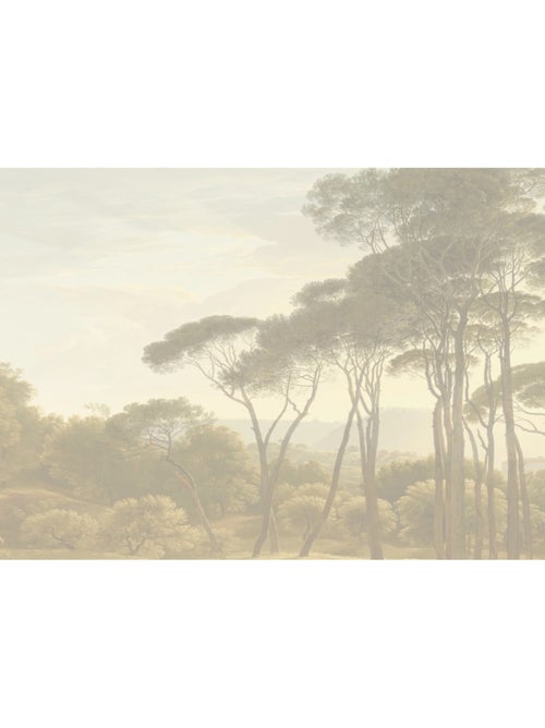 Papier peint intissé pinède sépia 375 x 270 cm - Kiabi