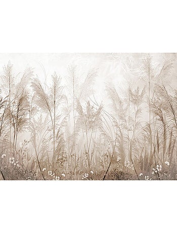 Papier peint intissé végétation plantes sépia 375 x 270cm