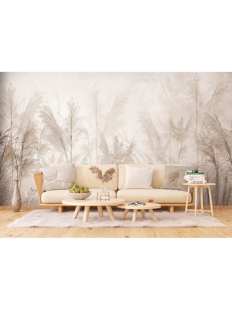 Papier peint intissé végétation plantes sépia 375 x 270cm Gris - Kiabi