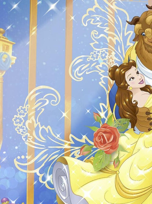 Papier peint La Belle et la Bete Disney 368X254 CM - Kiabi
