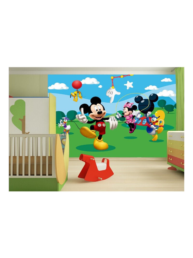 Papier peint La Maison de Mickey Disney 360X254 CM Multicolore - Kiabi