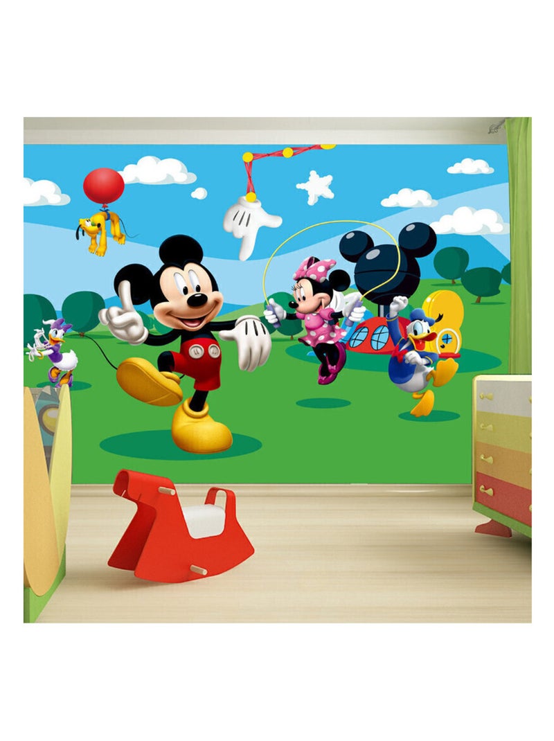 Papier peint La Maison de Mickey Disney 360X254 CM Multicolore - Kiabi