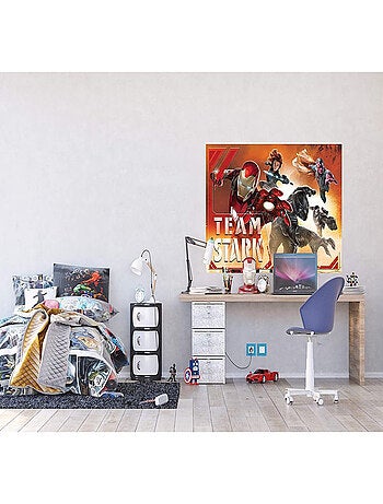 Papier peint M Iron Man Team Marvel intisse155X115 CM