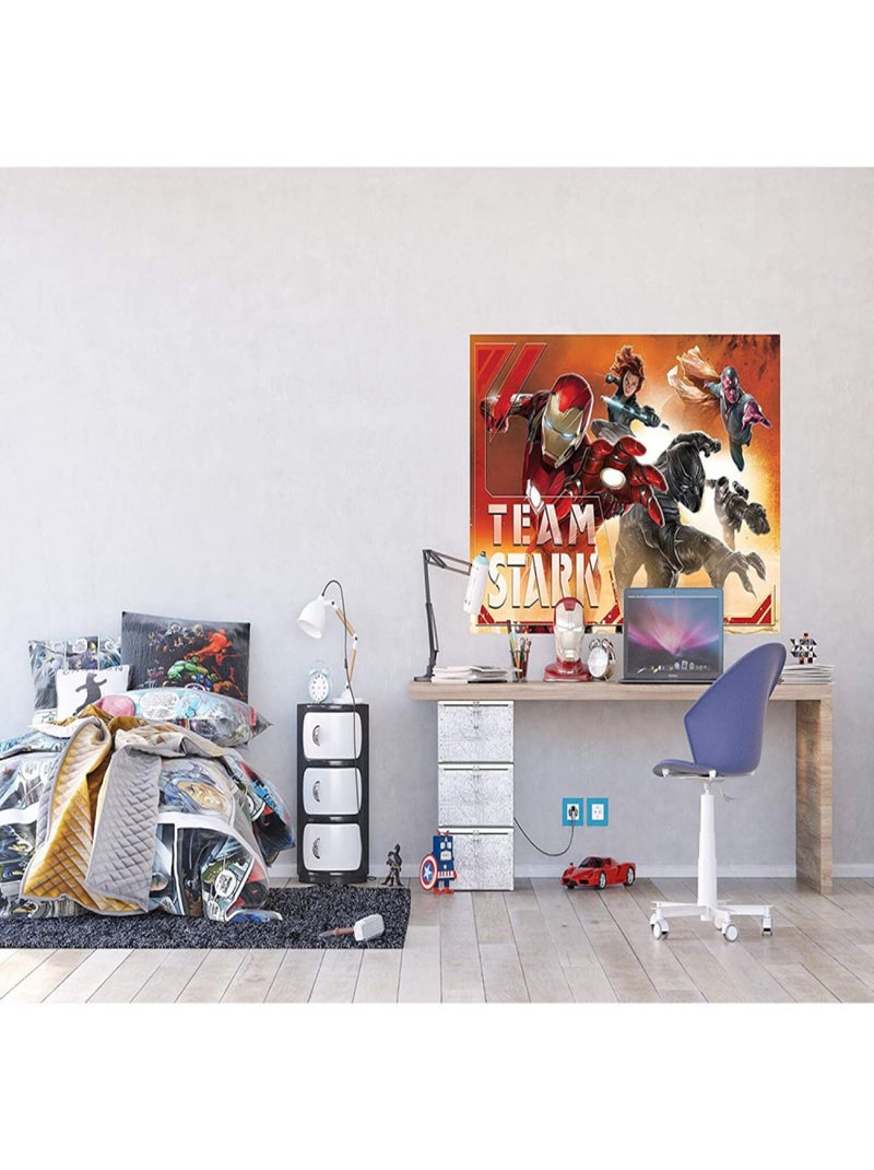 Papier peint M Iron Man Team Marvel intisse155X115 CM Multicolore - Kiabi