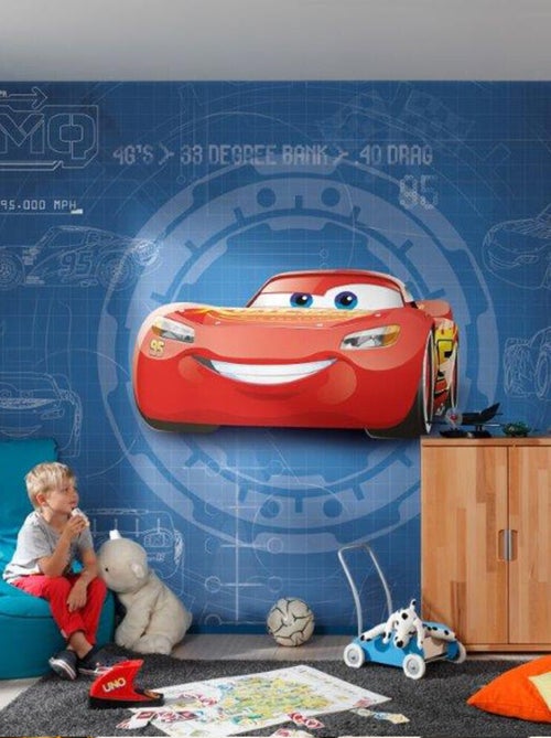 Papier peint mural Cars Disney BleuPrint 254x368 CM - Kiabi