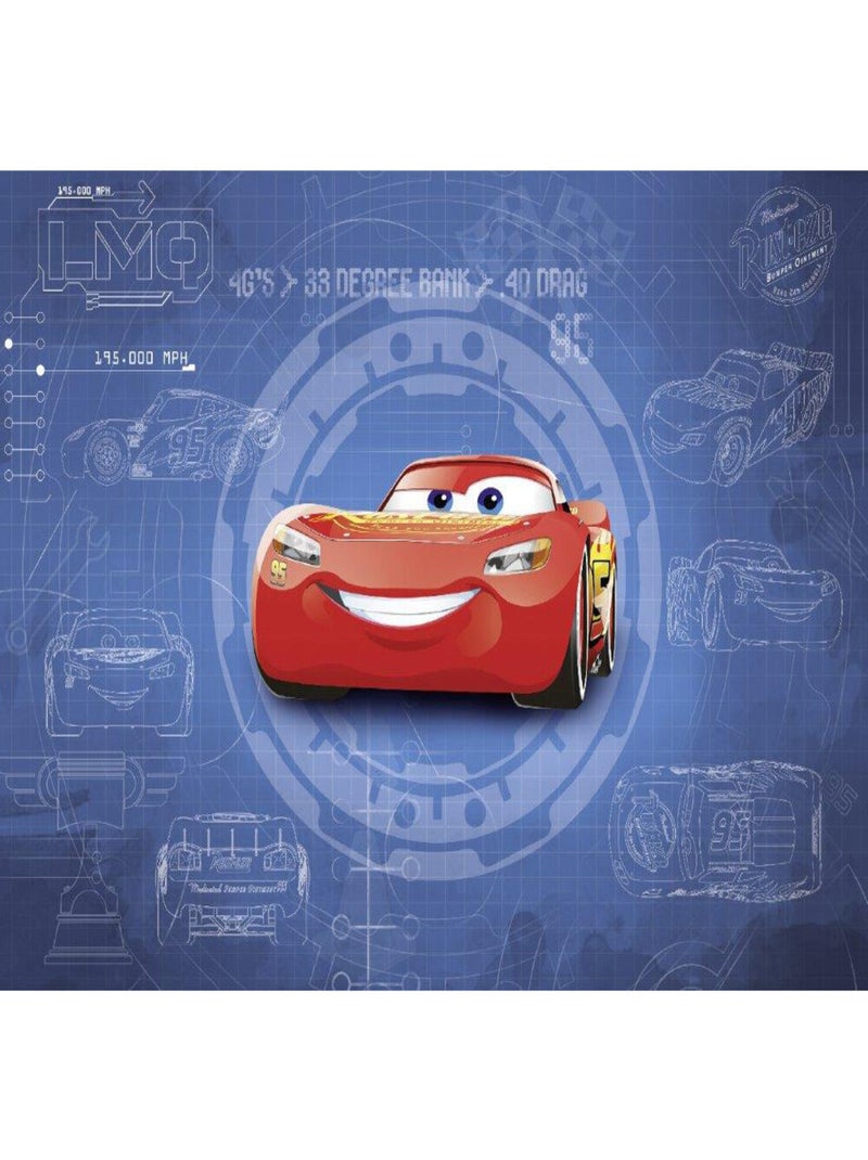 Papier peint mural Cars Disney BleuPrint 254x368 CM Bleu - Kiabi