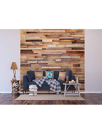 Papier peint mural initissé XXL planches bois 360x270 cm