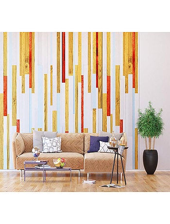 Papier peint mural initissé XXL planches colorées 360x270 cm