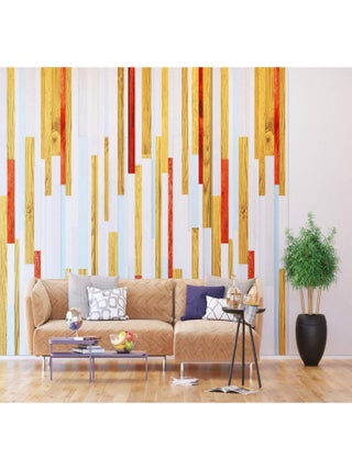 Papier peint mural initissé XXL planches colorées 360x270 cm