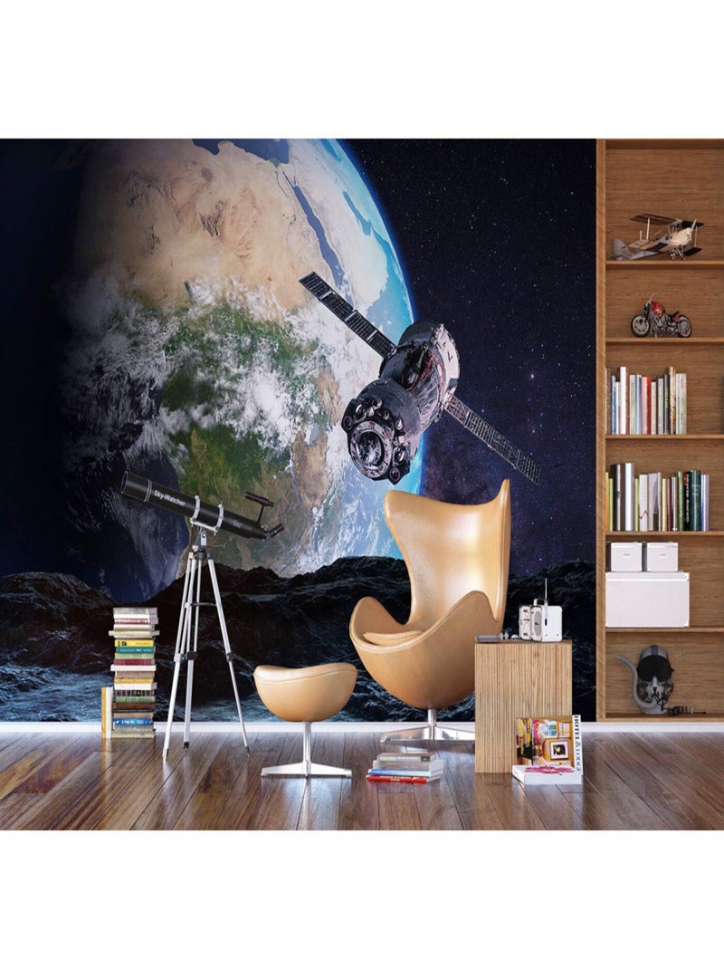 Papier peint mural intisse terre et satellite 360x270 cm Multicolore - Kiabi
