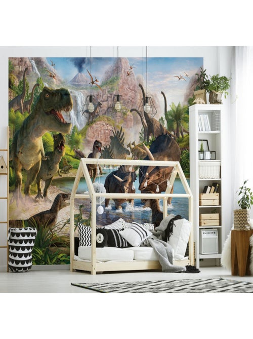 Papier peint mural Pays des dinosaures Walltastic 305X244 CM - Kiabi