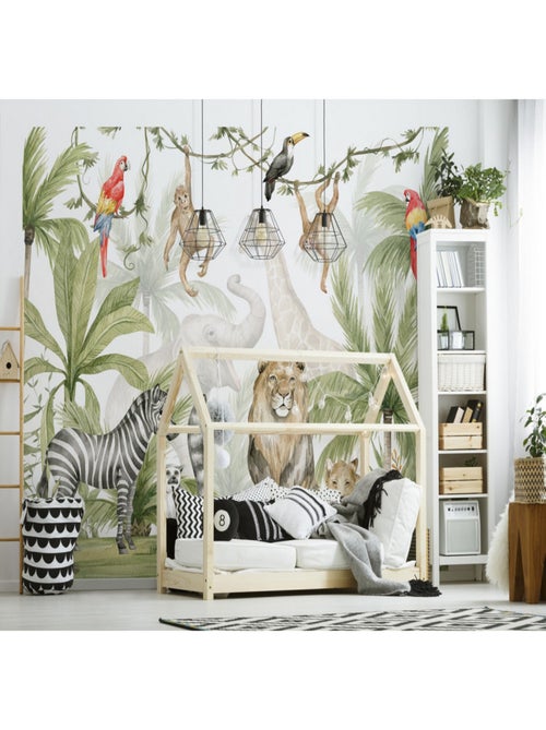 Papier peint mural Walltastic Jungle Safari 305x244 cm - Kiabi