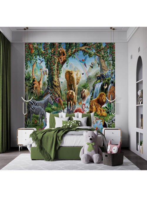 Papier peint mural Walltastic Lac de la Jungle 305x244 cm - Kiabi