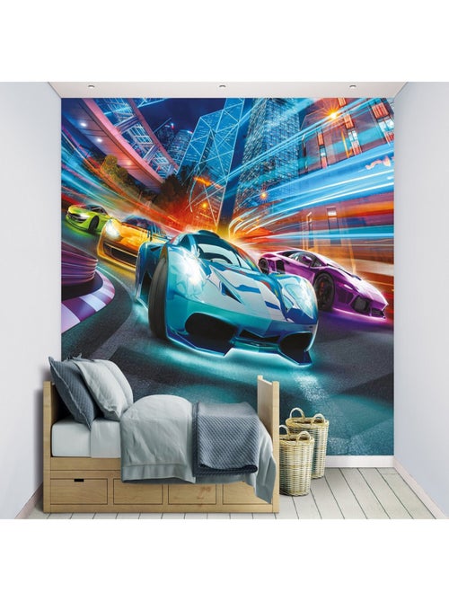 Papier peint mural Walltastic super voiture courses 305X244 CM - Kiabi