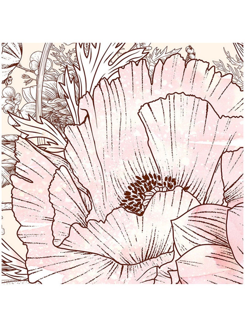 Papier peint panoramique - allegra - taille: 300 x 280 cm Multicolore - Kiabi