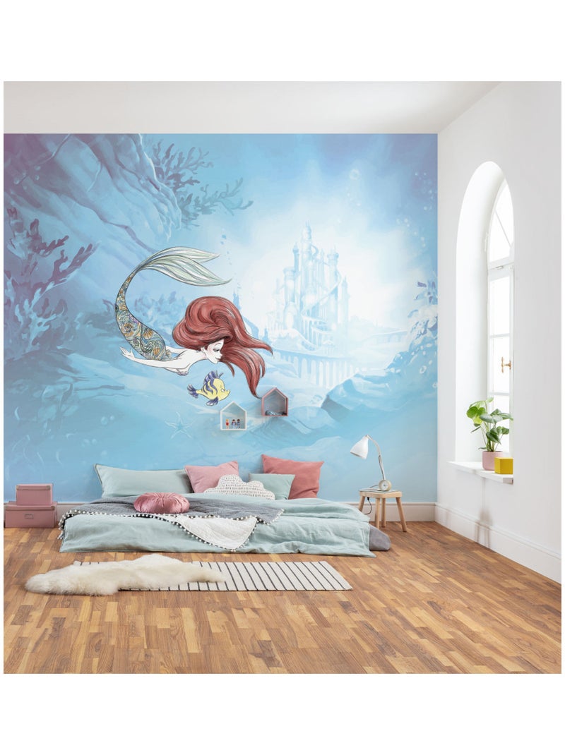Papier peint panoramique - ariel under the sea - taille: 300 x 250 cm Multicolore - Kiabi