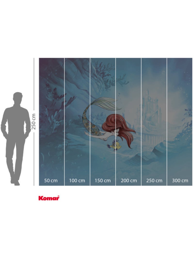 Papier peint panoramique - ariel under the sea - taille: 300 x 250 cm Multicolore - Kiabi