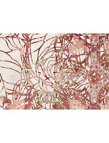 Papier peint panoramique - art nouveau rouge - taille: 250 x 280 cm