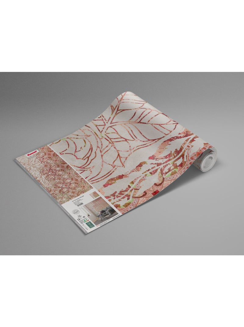Papier peint panoramique - art nouveau rouge - taille: 250 x 280 cm Multicolore - Kiabi