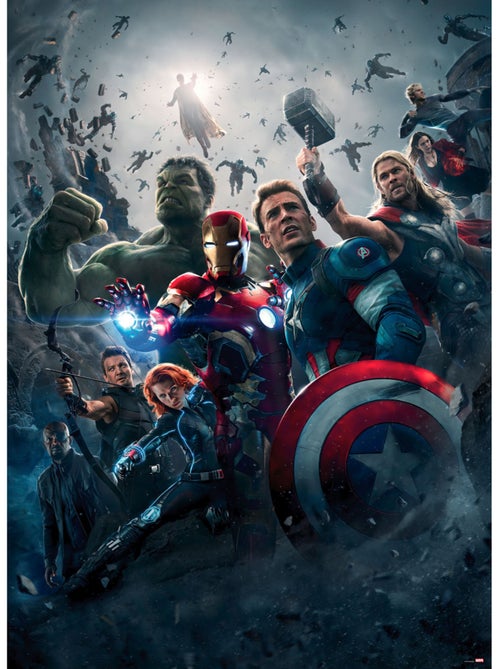 Papier peint panoramique - avengers-age-of-ultron-movie-poster - taille: 184 x 254 cm - Kiabi