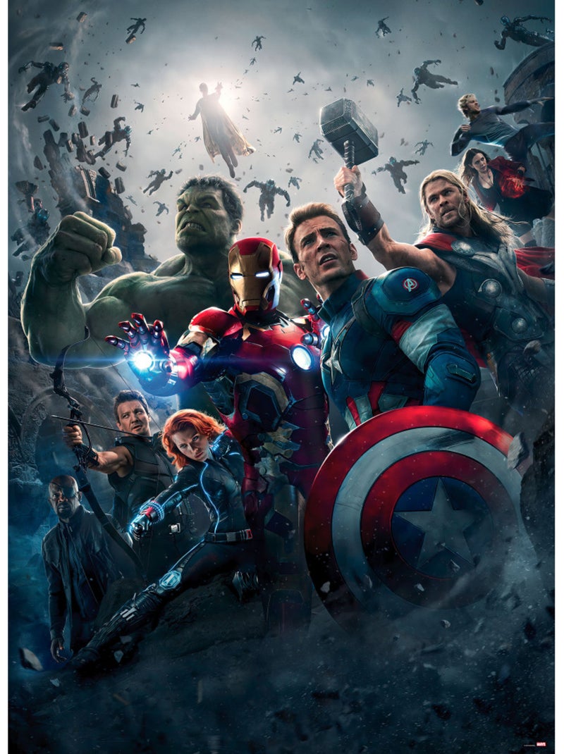 Papier peint panoramique - avengers-age-of-ultron-movie-poster - taille: 184 x 254 cm Multicolore - Kiabi