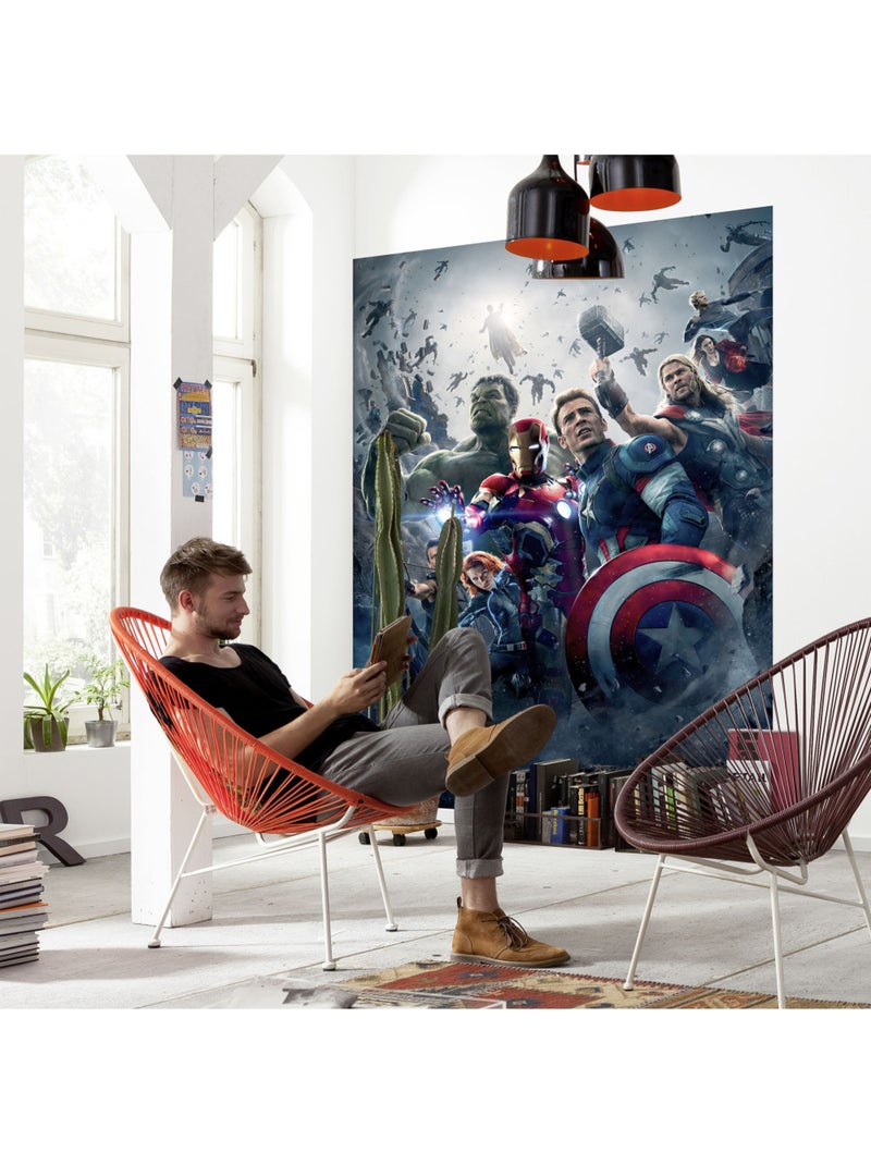 Papier peint panoramique - avengers-age-of-ultron-movie-poster - taille: 184 x 254 cm Multicolore - Kiabi