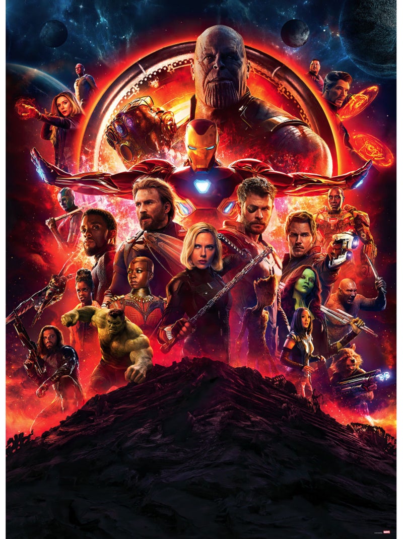 Papier peint panoramique - avengers-infinity-war-movie-poster - taille: 184 x 254 cm Multicolore - Kiabi