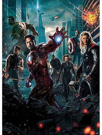 Papier peint panoramique - avengers-movie-poster - taille: 184 x 254 cm