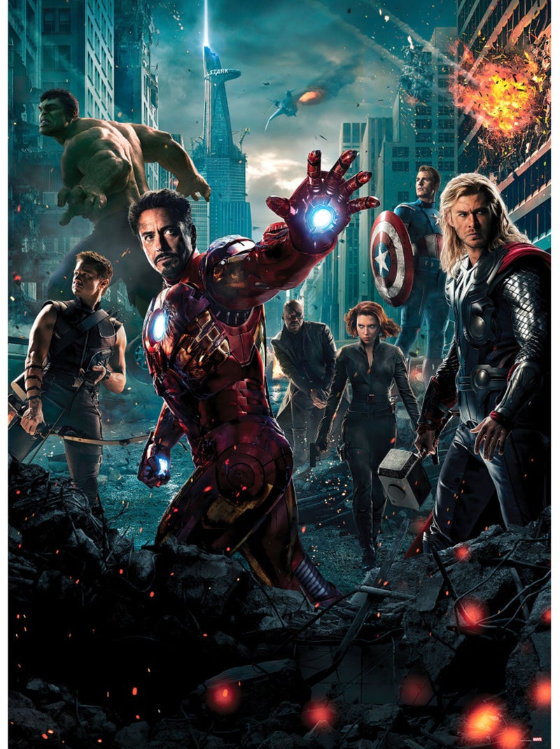 Papier peint panoramique - avengers-movie-poster - taille: 184 x 254 cm Multicolore - Kiabi