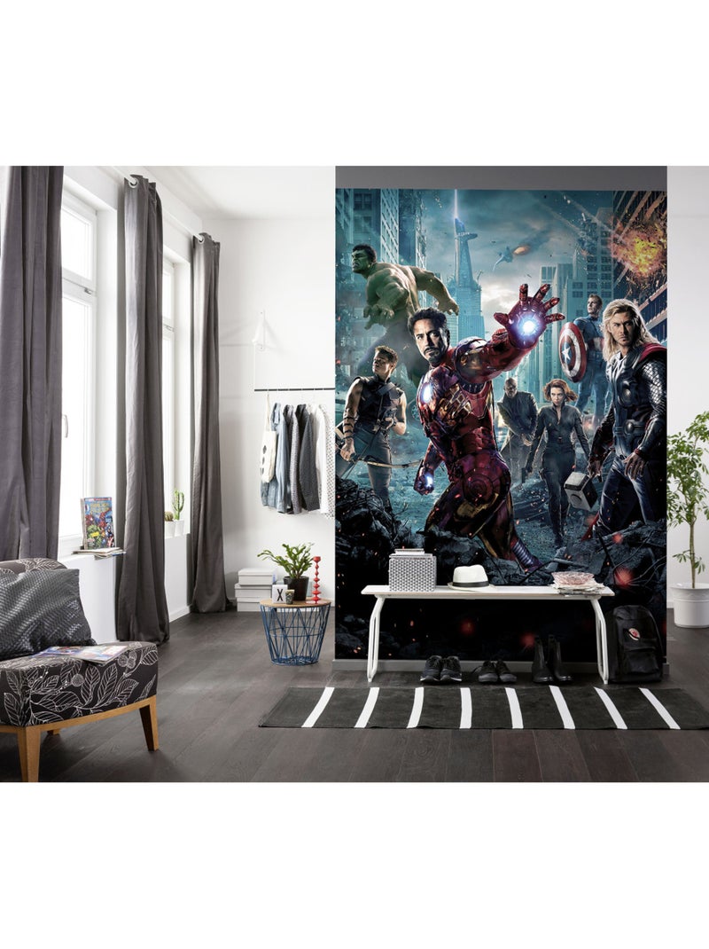 Papier peint panoramique - avengers-movie-poster - taille: 184 x 254 cm Multicolore - Kiabi