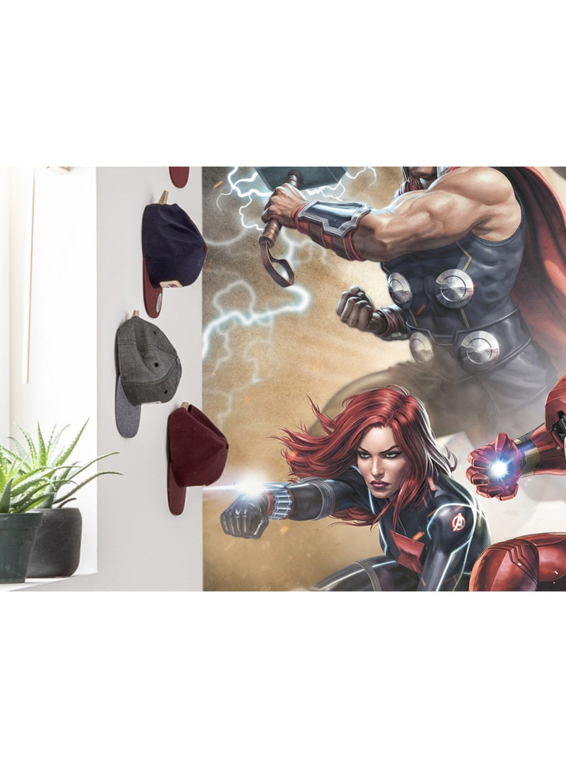 Papier peint panoramique - avengers superpower - taille: 200 x 250 cm Multicolore - Kiabi