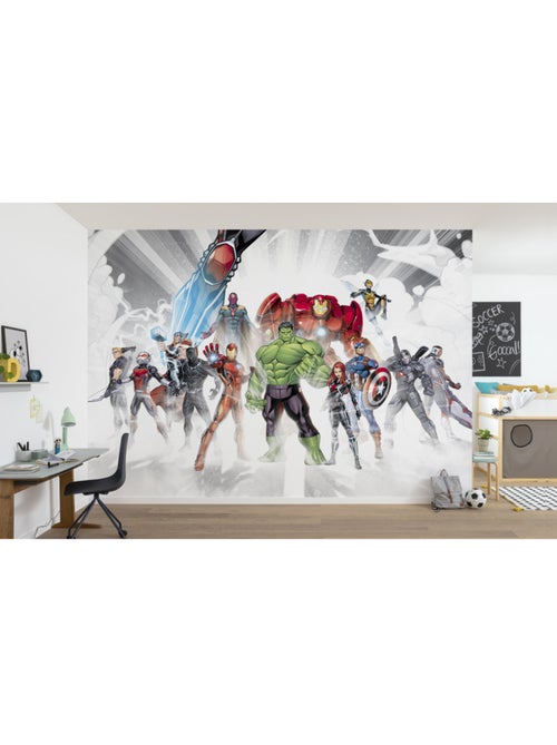Papier peint panoramique - avengers unite - taille: 368 x 254 cm - Kiabi