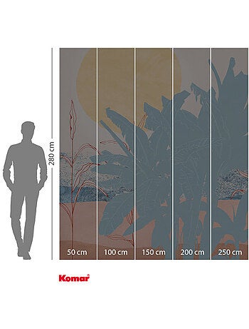 Papier peint panoramique - banana leaves - taille: 250 x 280 cm