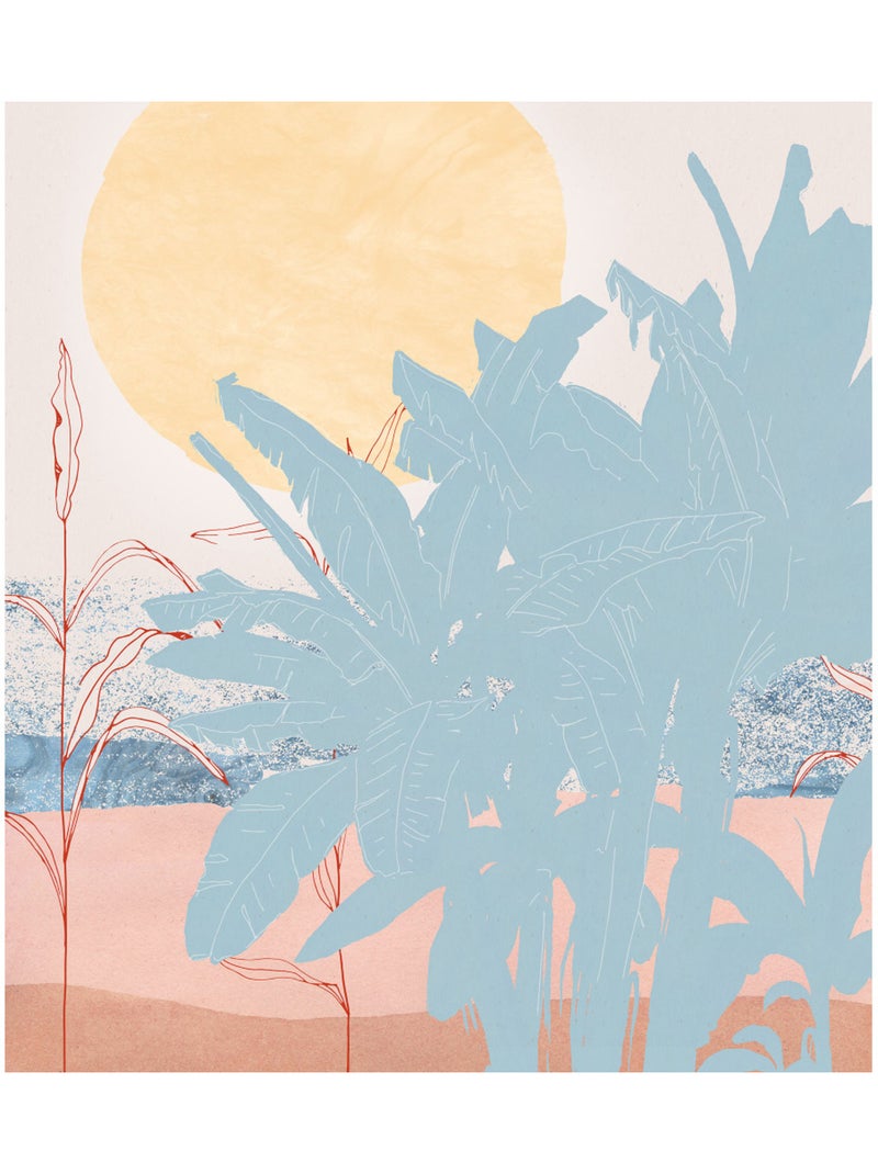 Papier peint panoramique - banana leaves - taille: 250 x 280 cm Multicolore - Kiabi